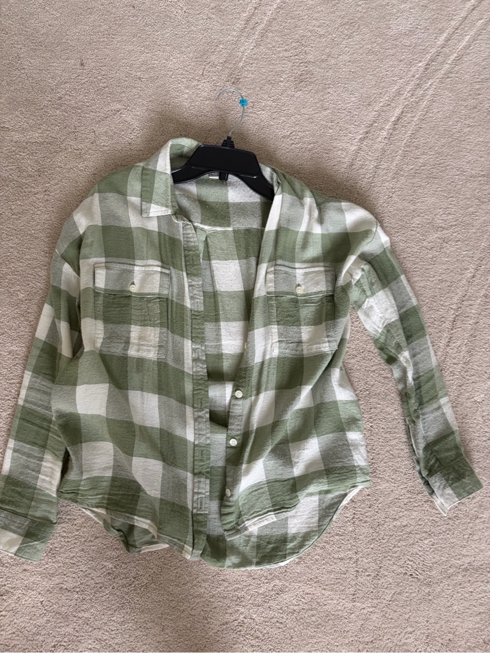 Forever 21 Green and White Plaid Shirt